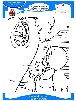 Çocuklar İçin Bugs Bunny Boyama Sayfaları 